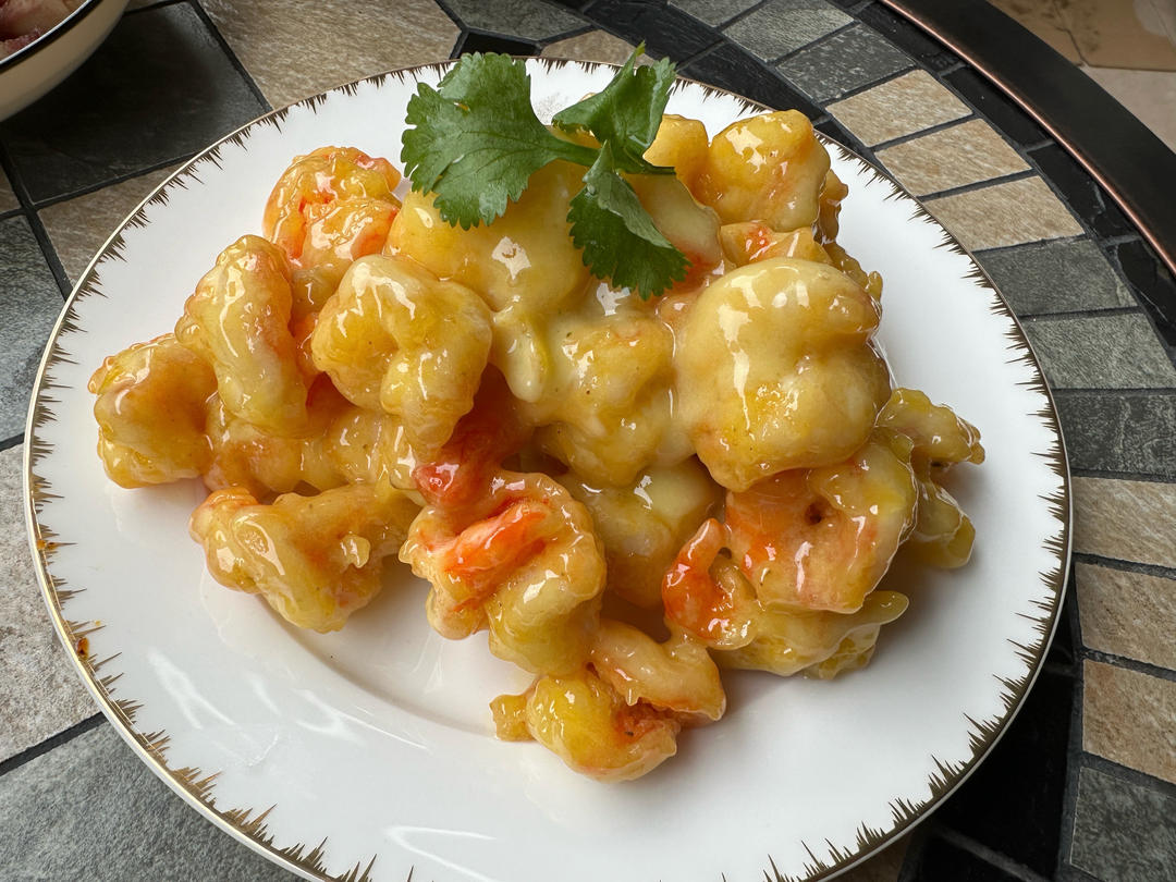 柏悦平替版芥末虾球