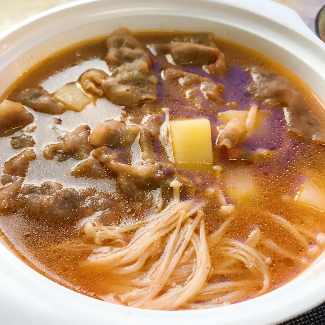 番茄肥牛金针菇卷