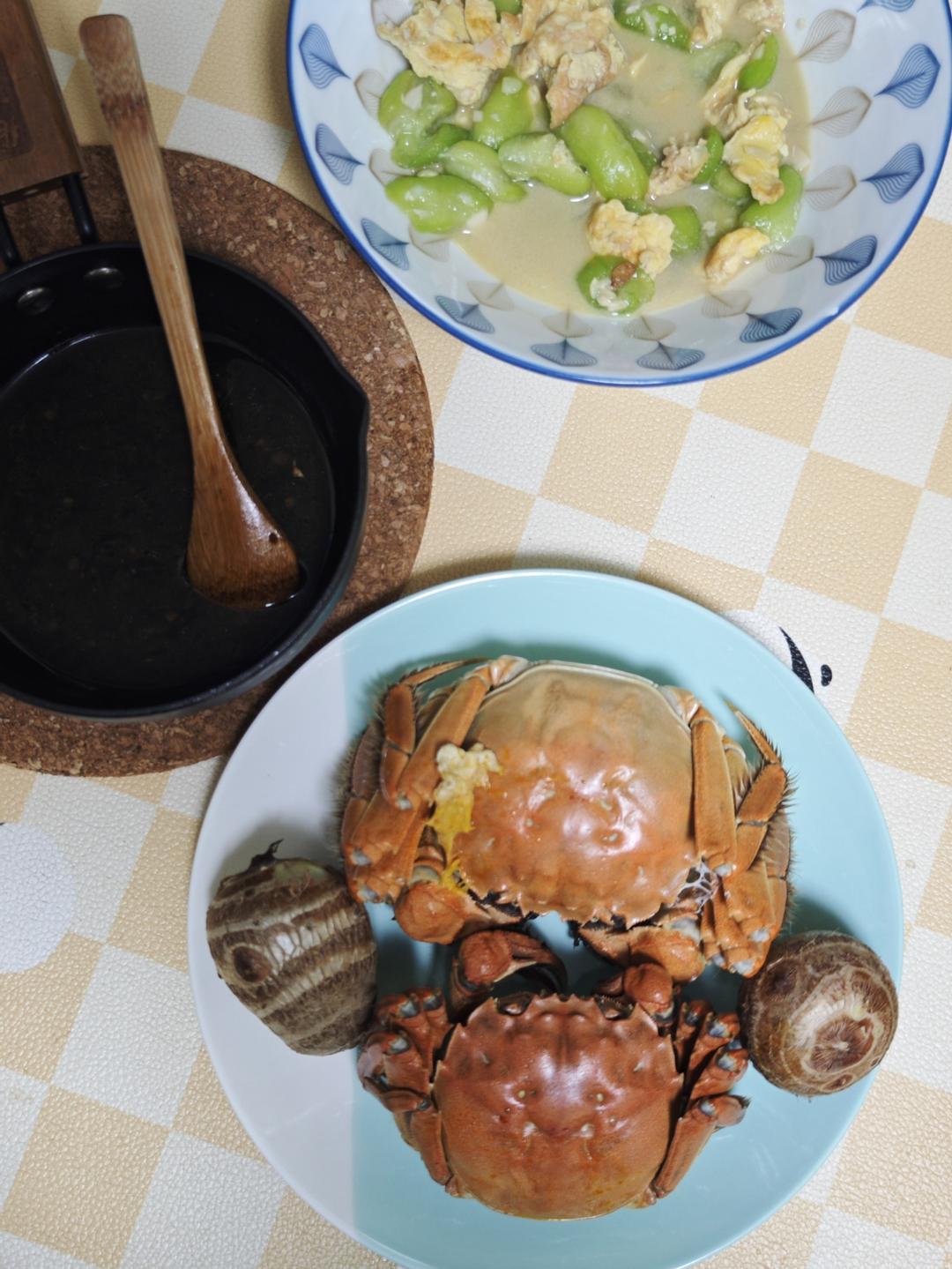 大闸蟹(清蒸、含蟹醋汁)