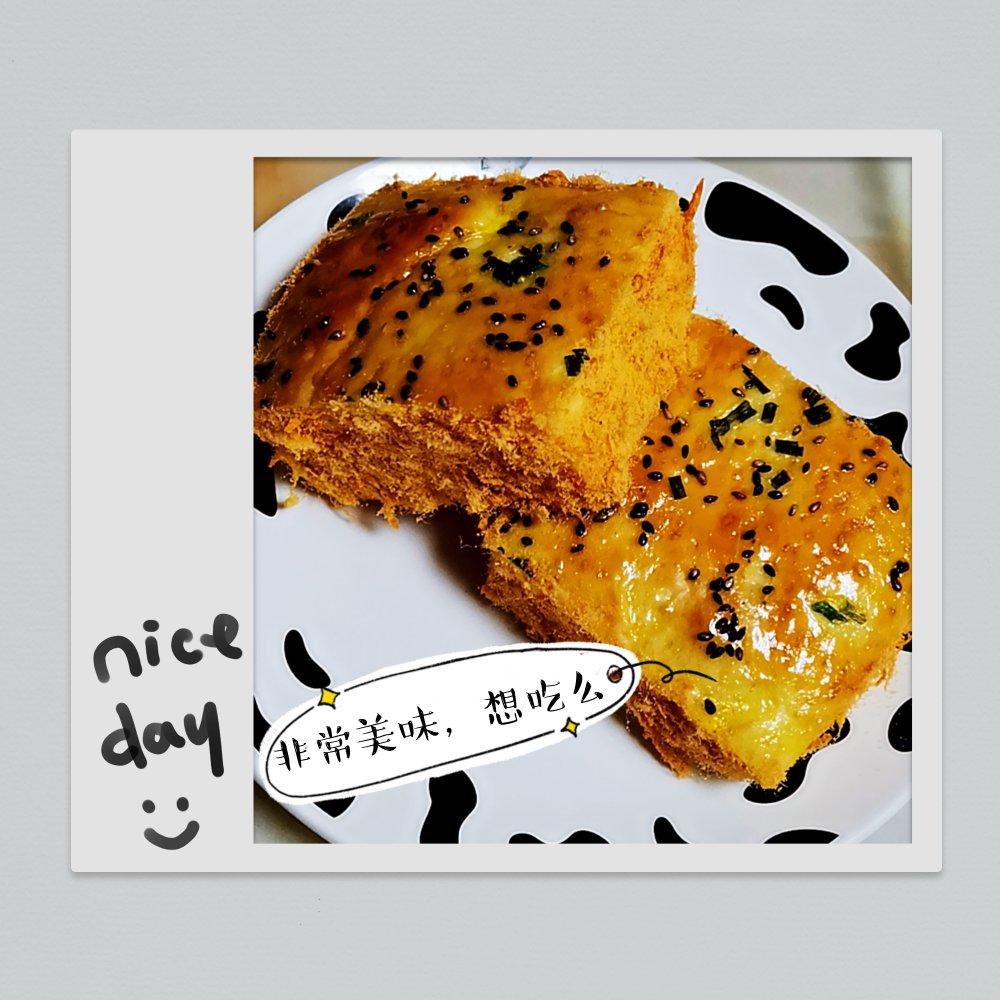 香葱肉松卷 面包肉松卷—水解法