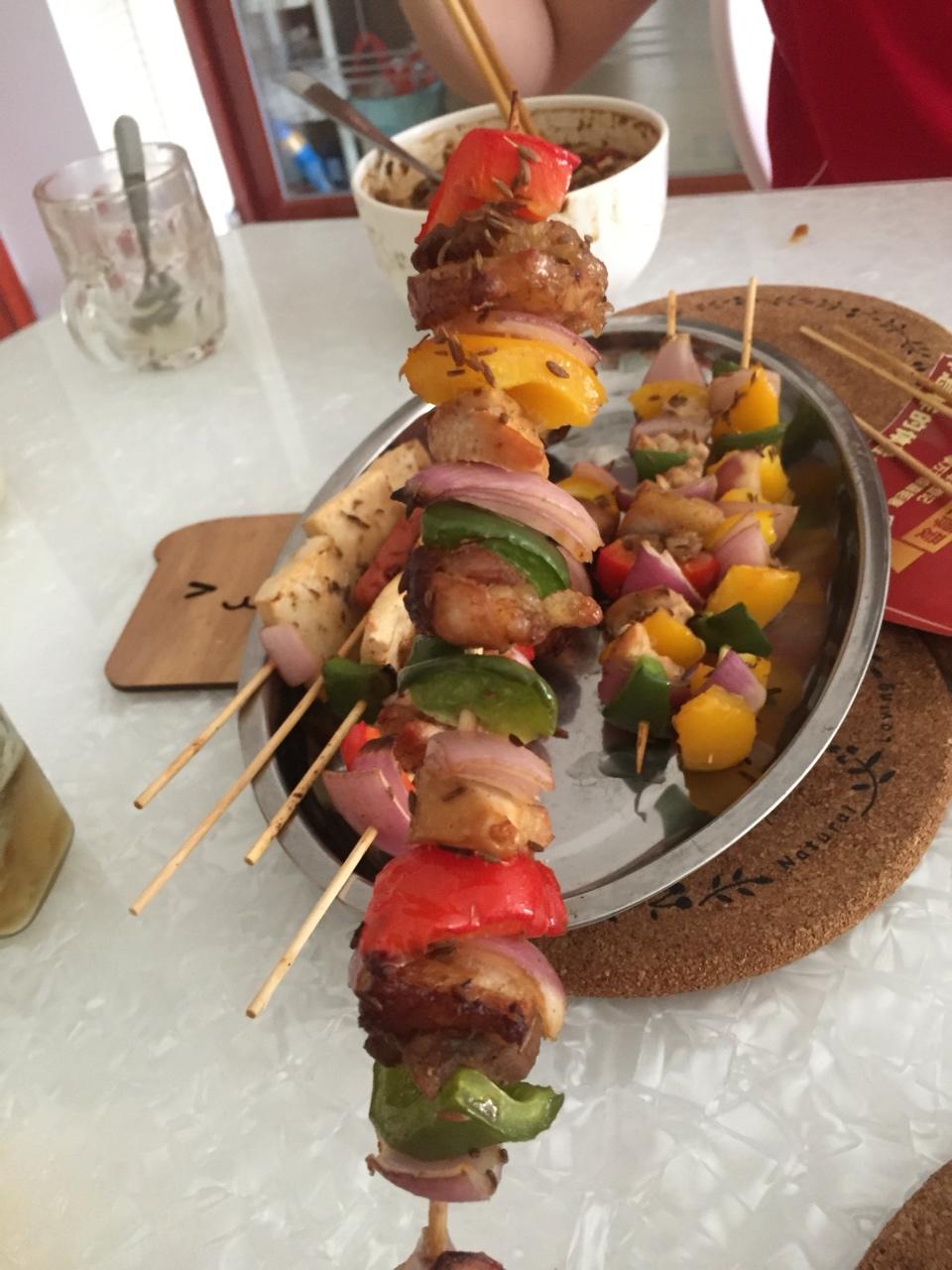 噗叽金鱼做的什锦烤肉串