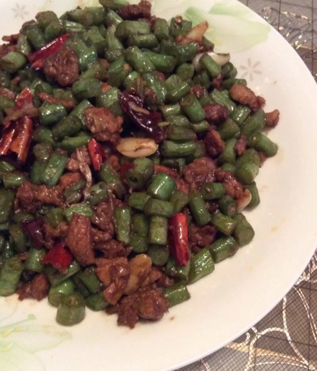 肉沫豆角下饭菜