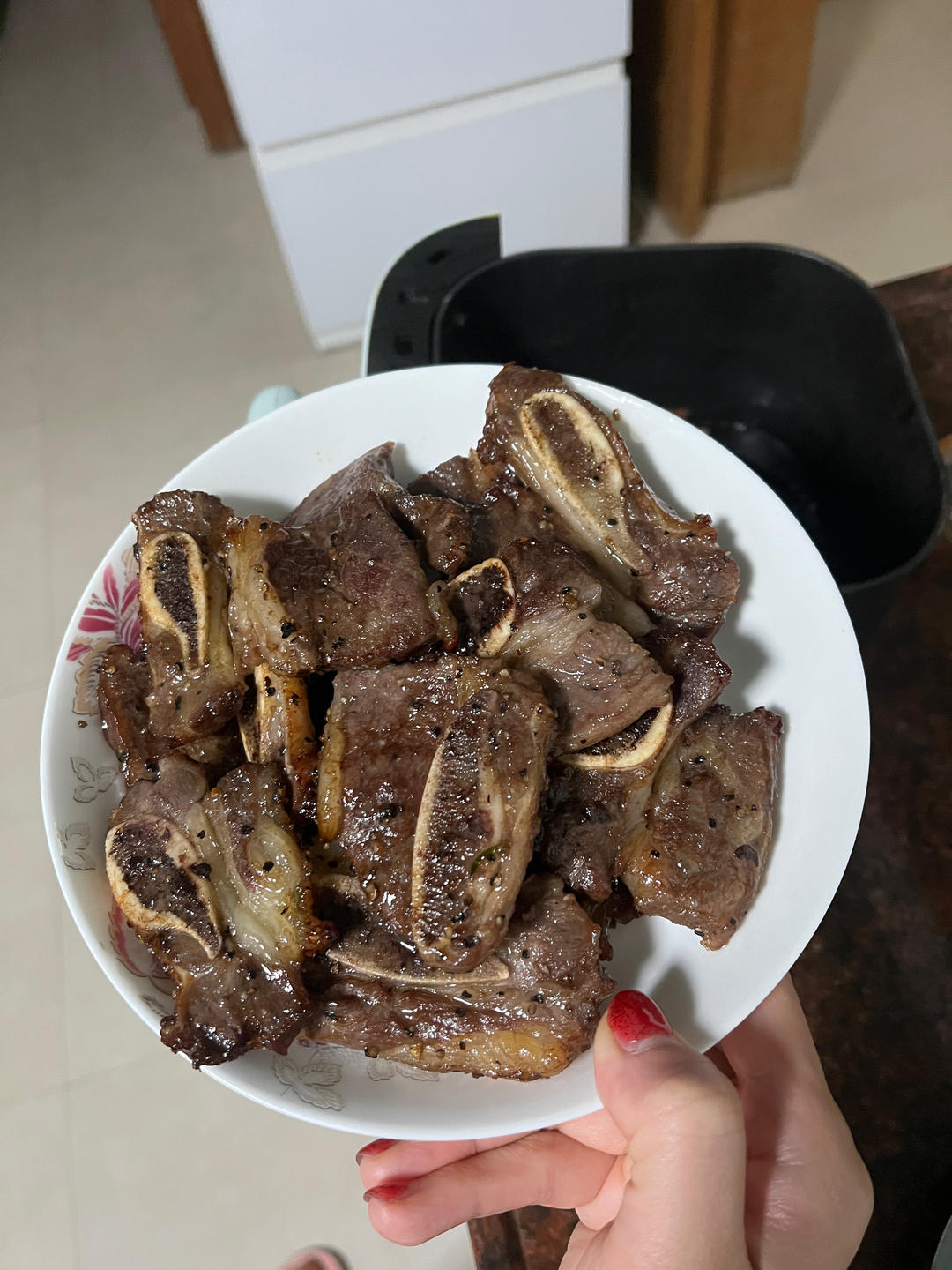 空气炸锅版十分钟黑椒牛仔骨