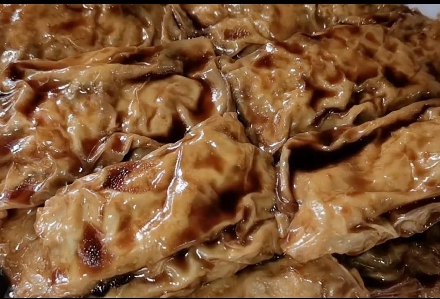 豆皮包肉的做法