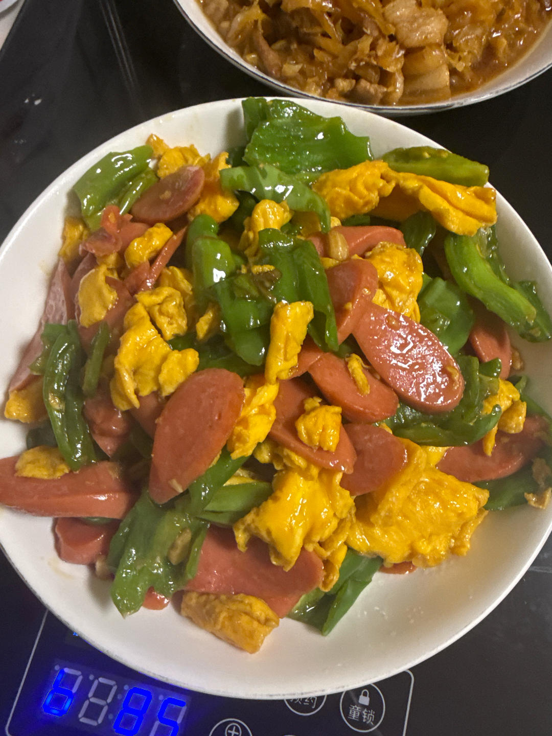 青椒火腿炒鸡蛋