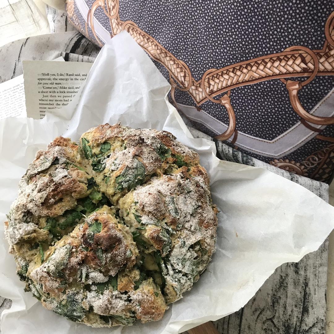 菠菜南瓜奶酪丹波面包丨健康·烘焙