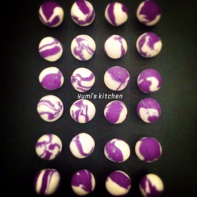 彩色雨花石汤圆（紫薯、南瓜、斑斓汁、红曲粉）