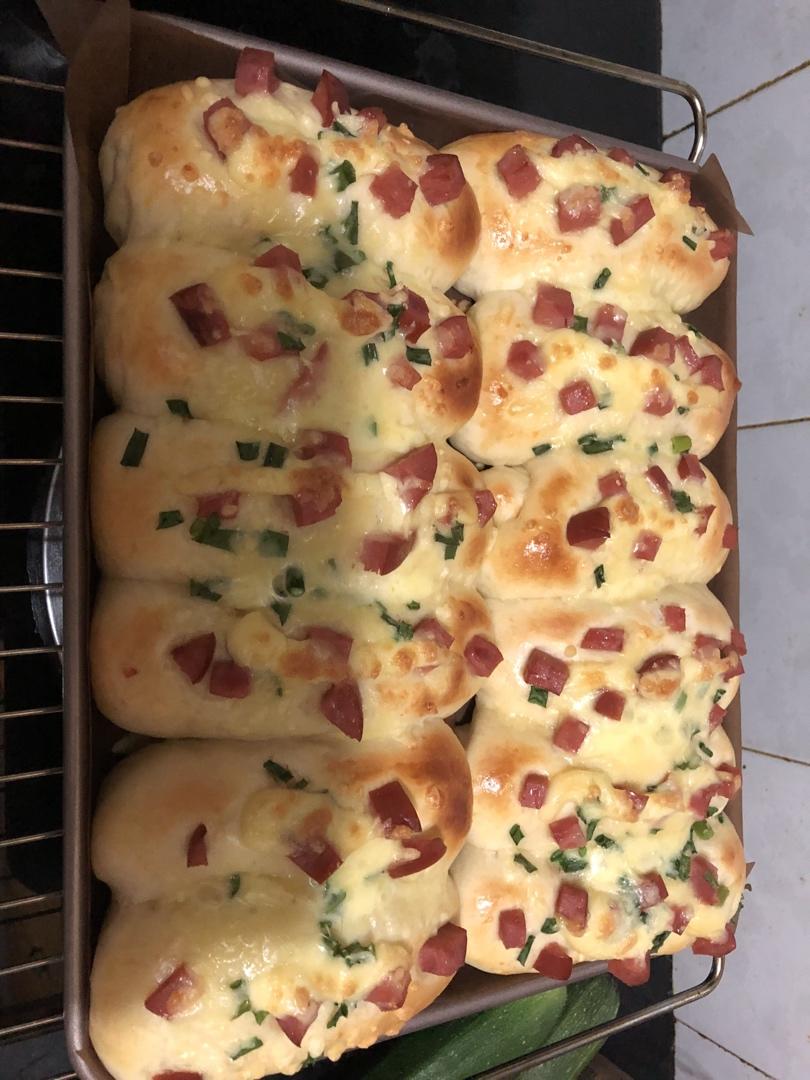 香葱火腿肉松面包