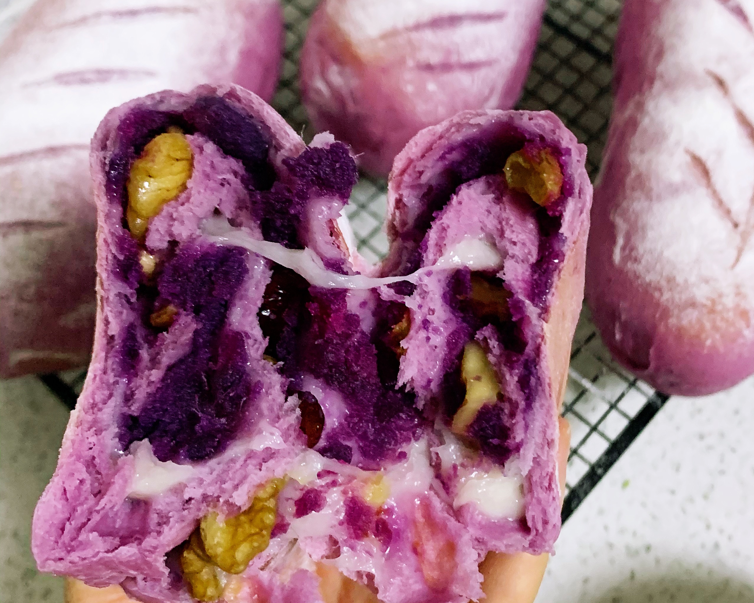 紫薯麻薯软欧的做法