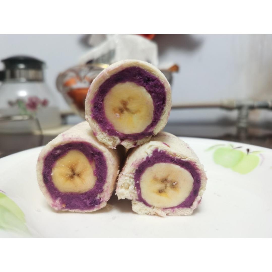 香蕉紫薯卷