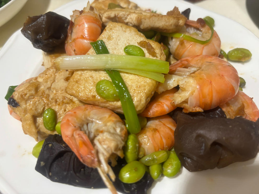 减脂健康也美味之虾仁豆腐