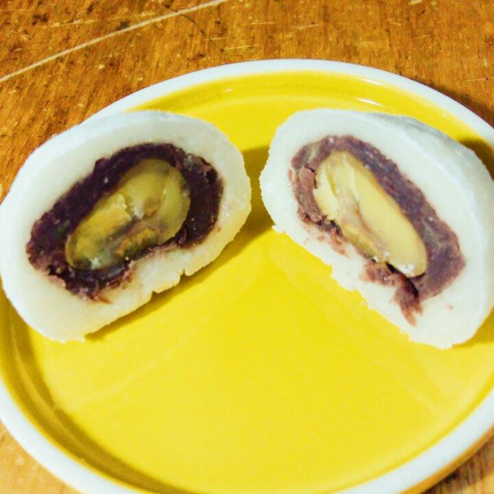 红豆栗子大福(附糯米皮不粘手的办法)