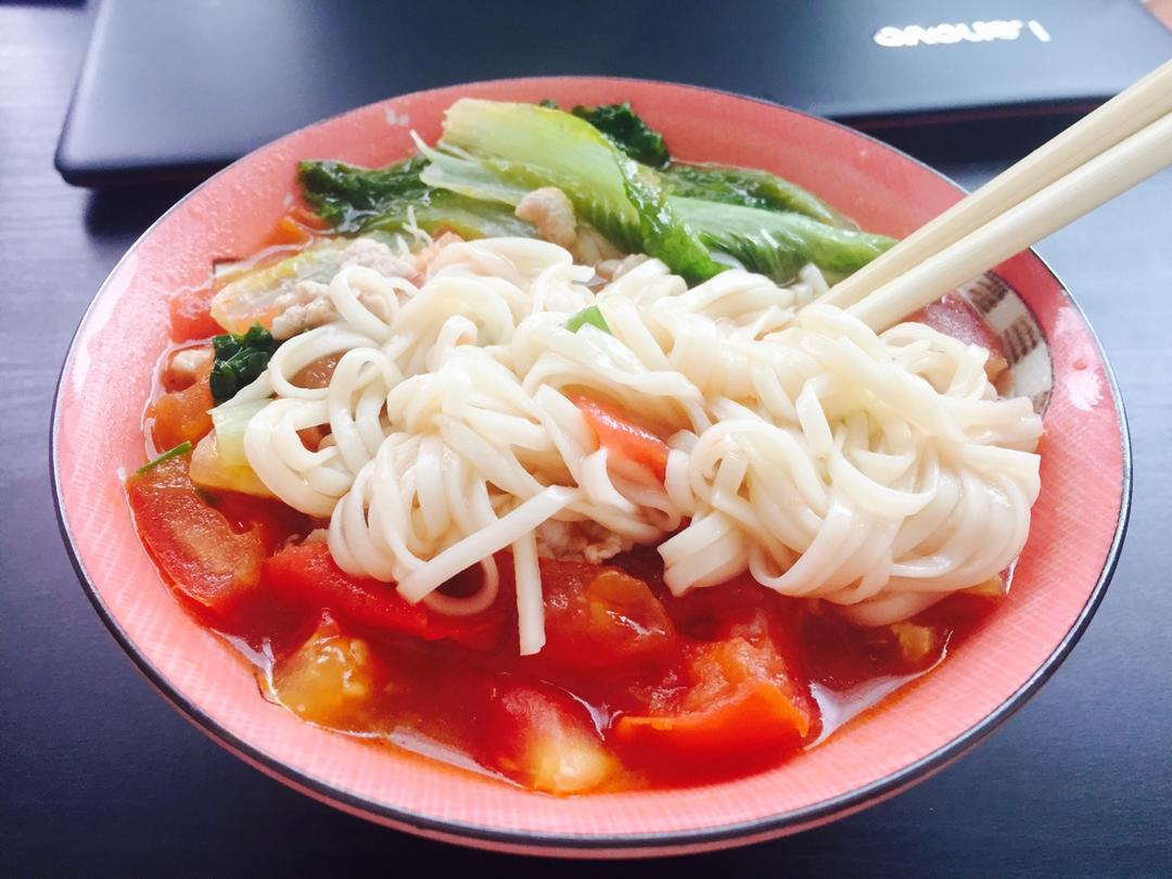 番茄肉末汤面