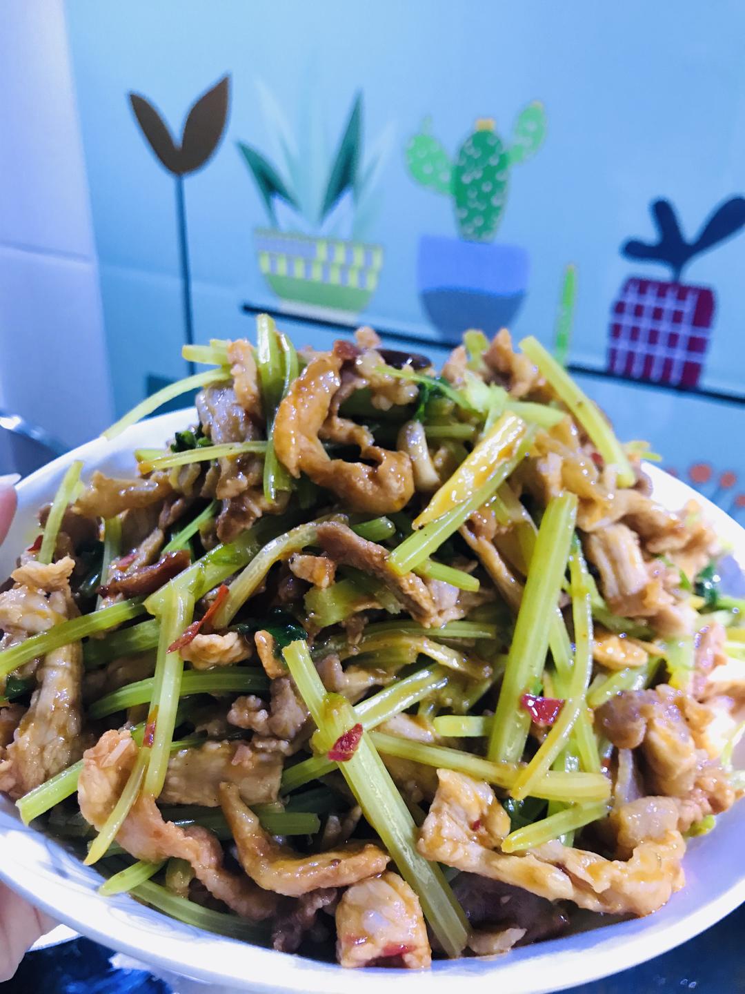 川人川菜——芹菜炒肉丝