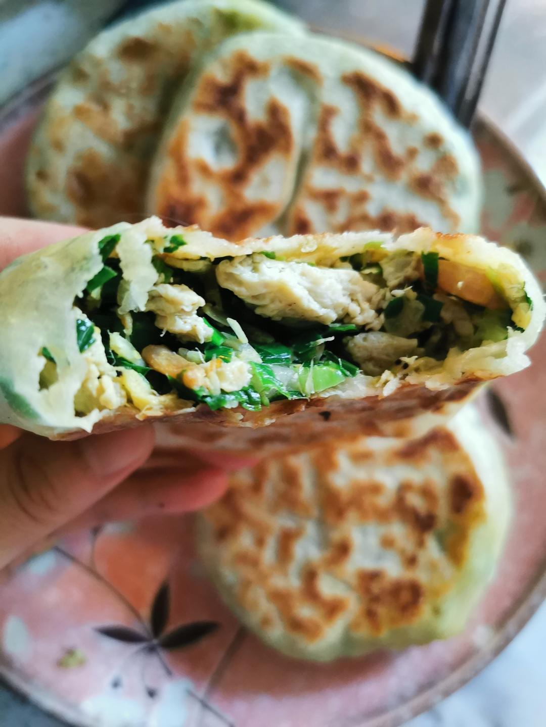 韭菜鸡蛋馅饼（皮薄馅大）