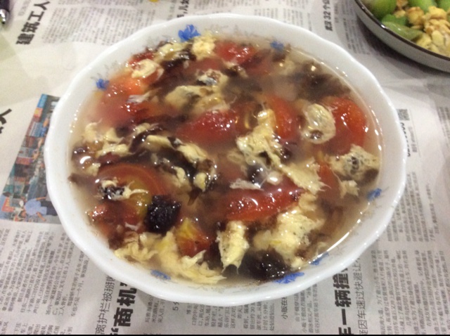 番茄紫菜蛋花汤