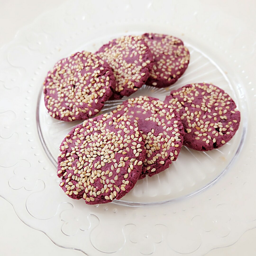 紫薯芝麻饼