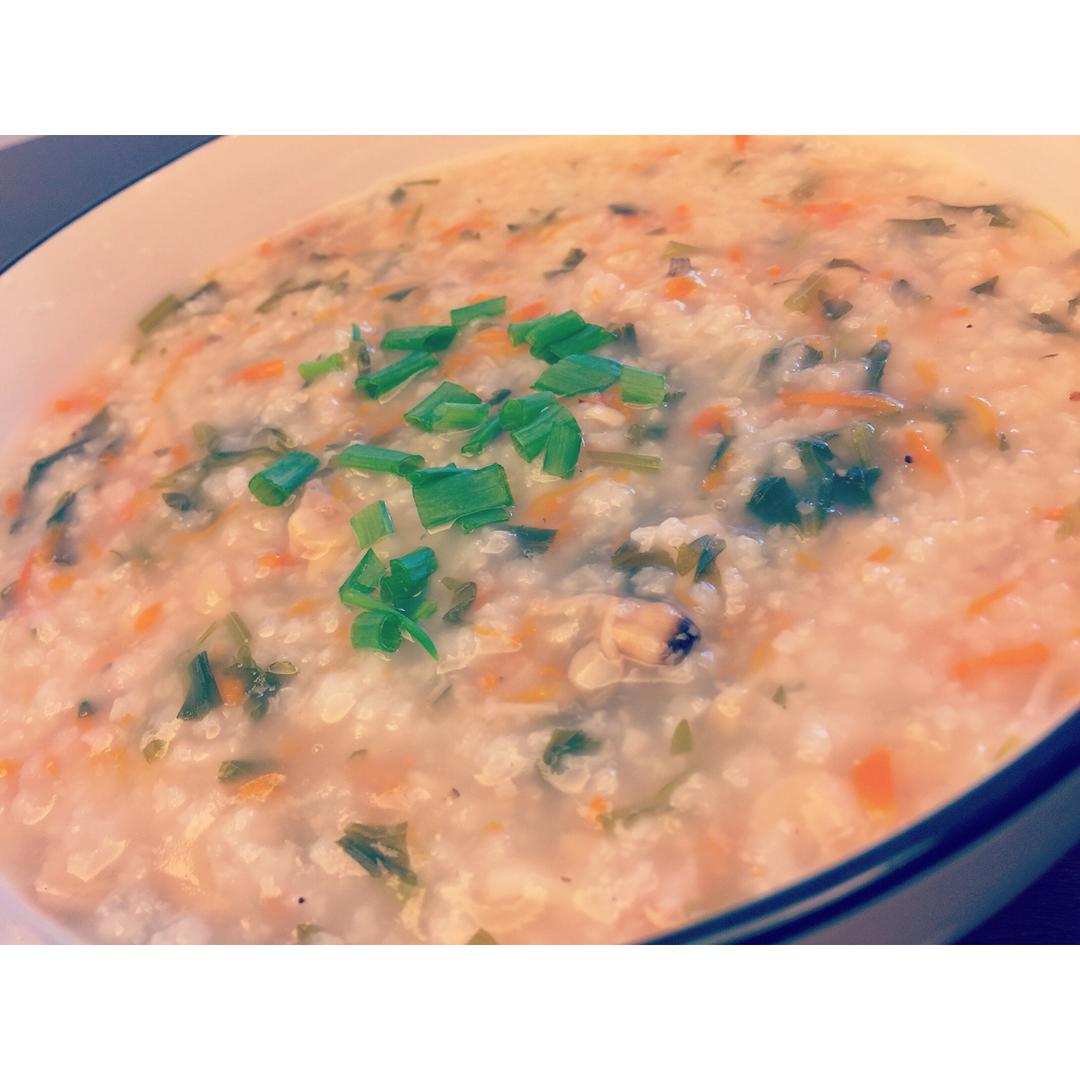 干贝蛤蜊海鲜粥
