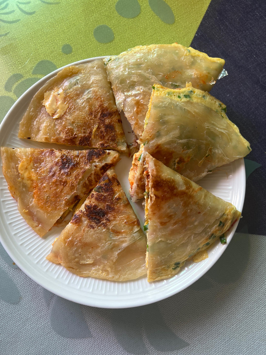 10分钟早餐‼️香葱火腿手抓饼✅酥脆掉渣