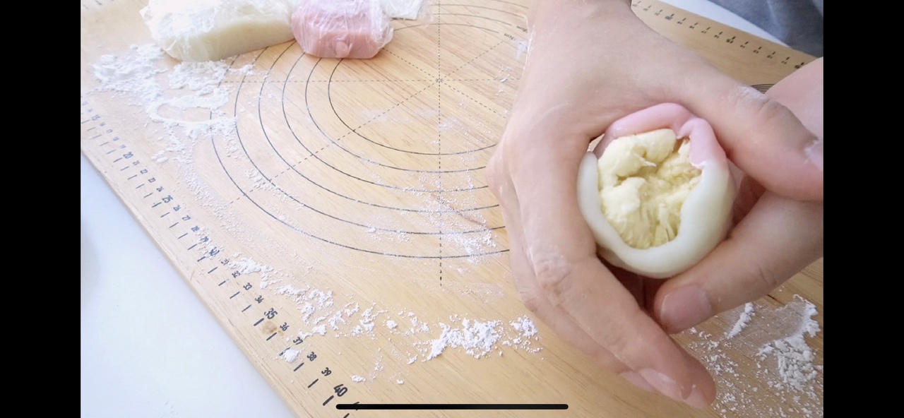 猫山王榴莲冰皮月饼，真正的纯榴莲馅的做法 步骤19