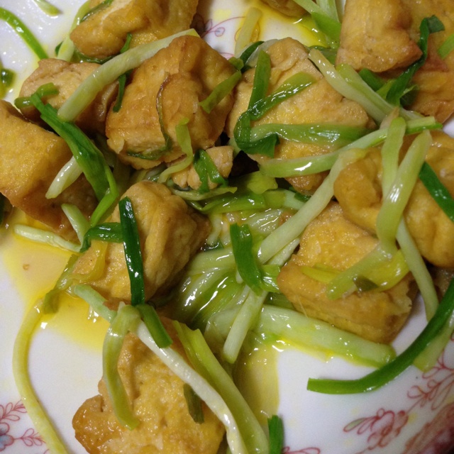酱烧青蒜豆腐