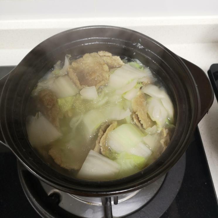 白菜肉片汤
