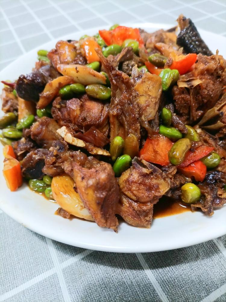 毛豆烧鸡
