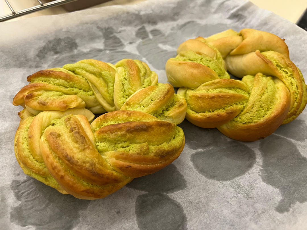 抹茶奶酥皇冠面包-不藏私面包匠人