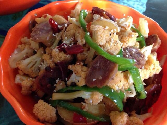 豆豉酱爆有机花菜