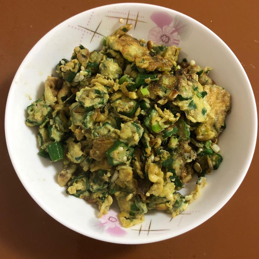 秋葵鸡蛋饼
