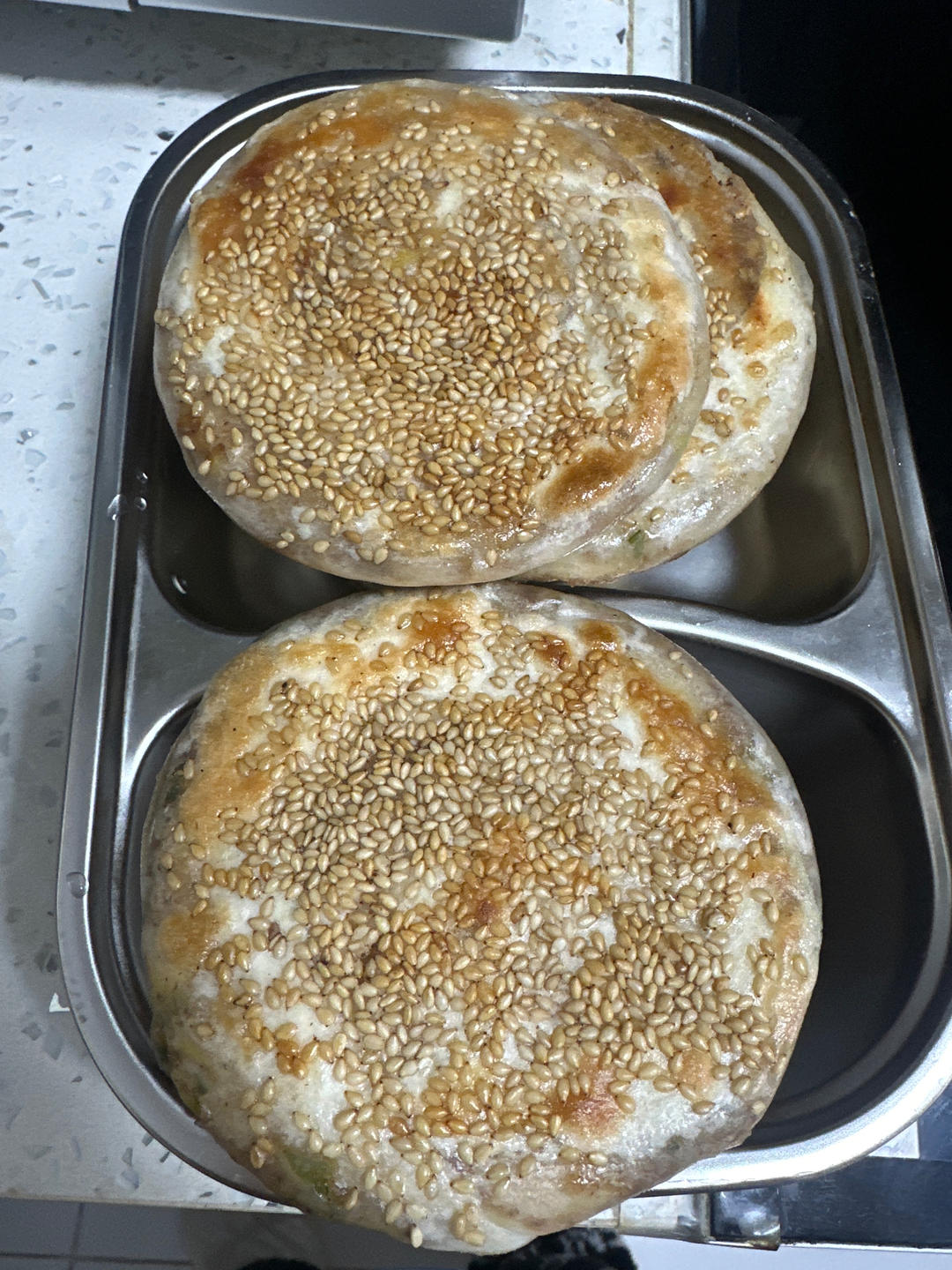 葱香油酥烧饼（电饼铛版）