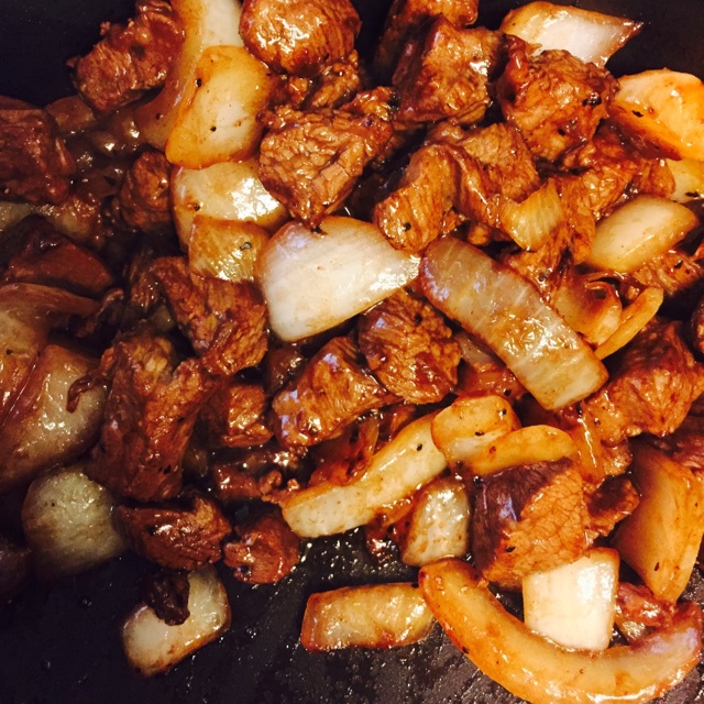 黑椒杏鲍菇牛肉粒