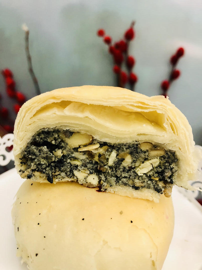小乖乖17做的苏式椒盐芝麻月饼
