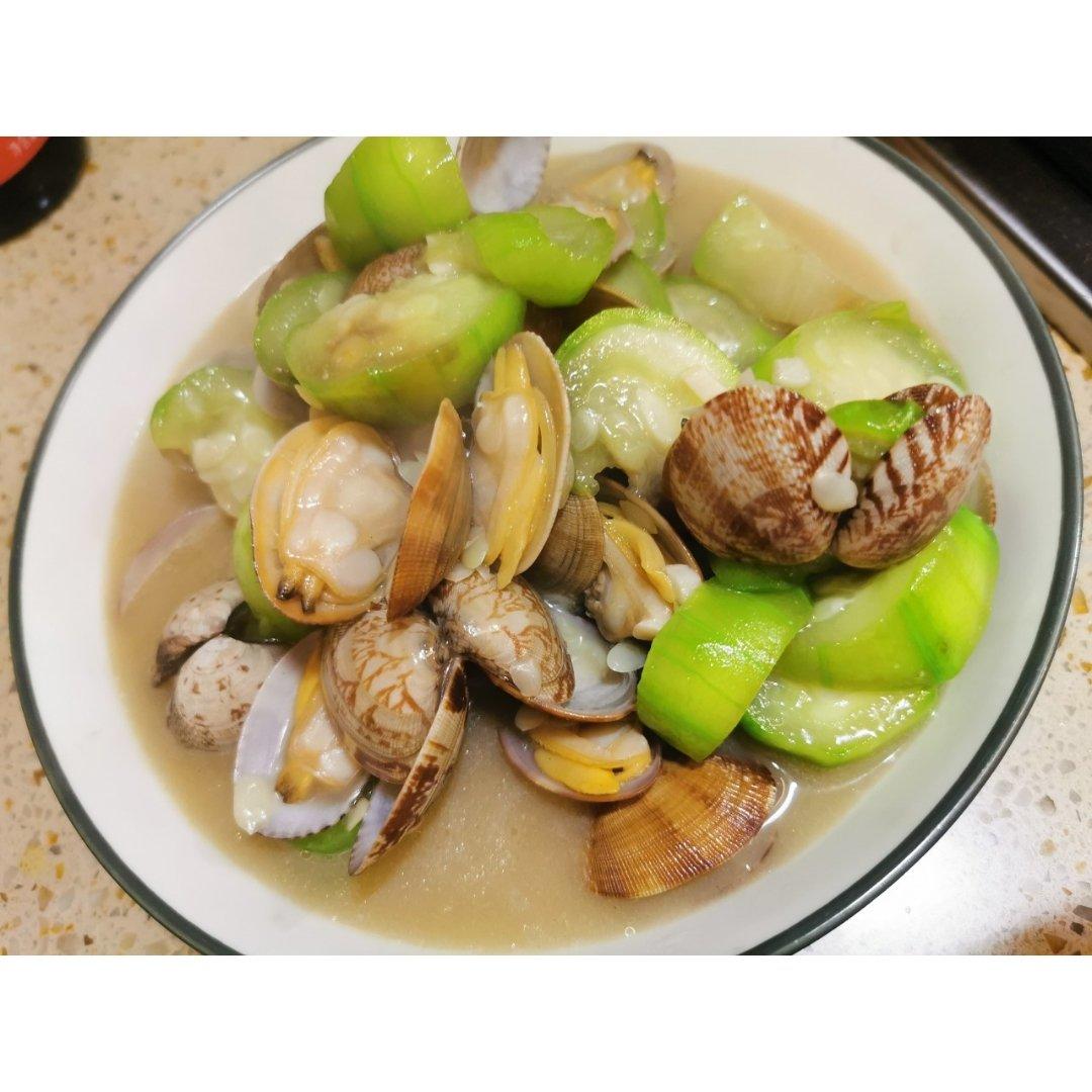 丝瓜炒花蛤