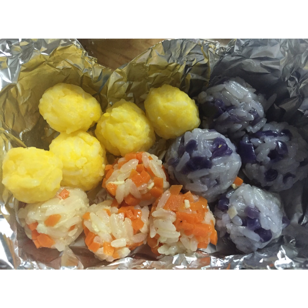 宝宝迷你三色饭团