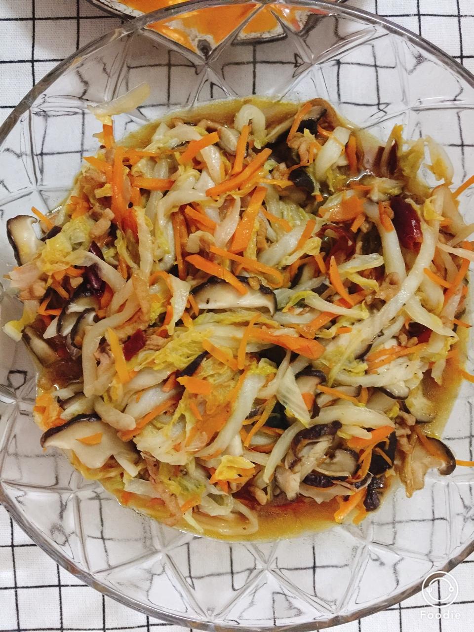 三丝炒大白菜