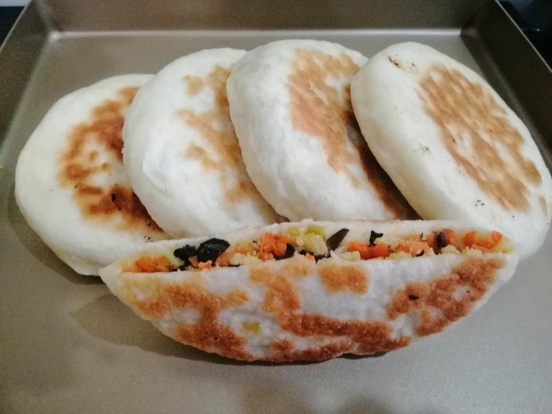 超柔软发面胡萝卜鸡蛋馅饼（凉了也不硬）
