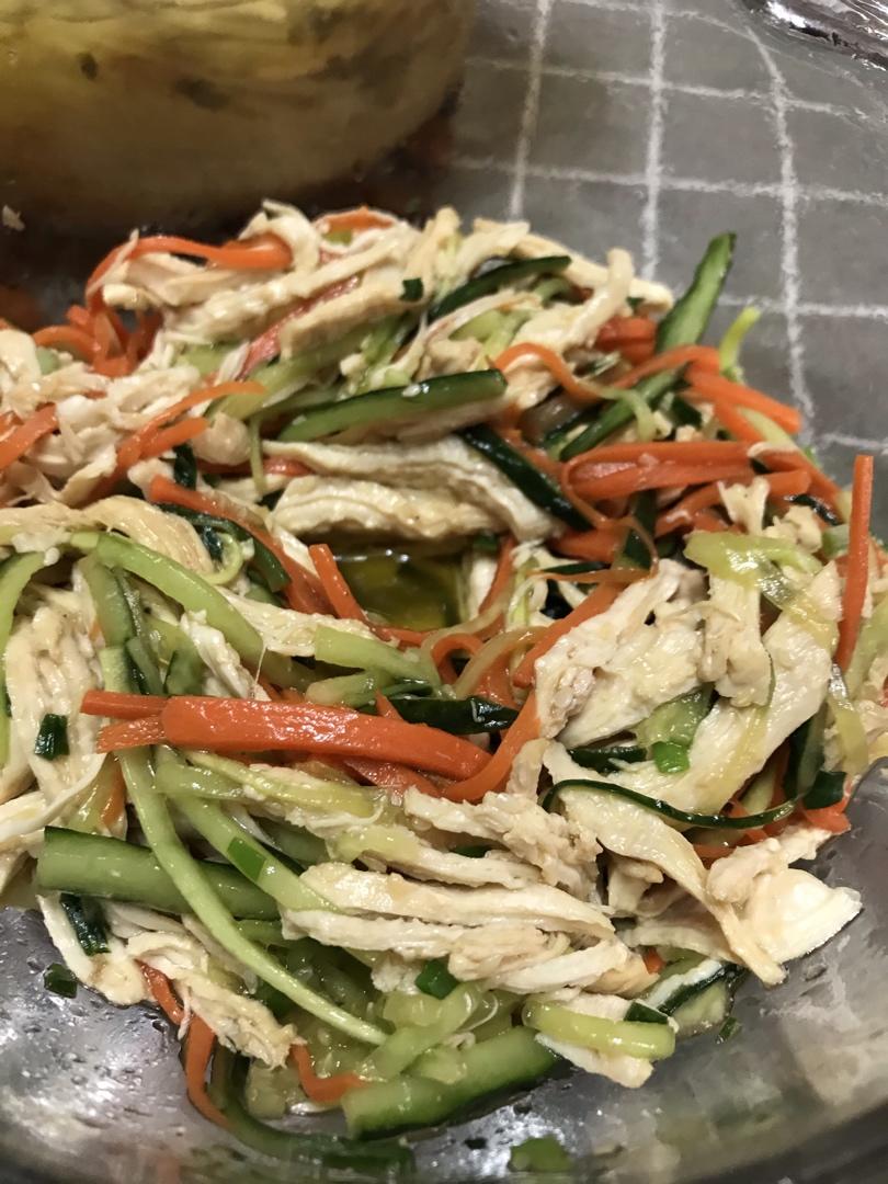 减脂健身｜凉拌手撕鸡丝（香辣&麻油版）
