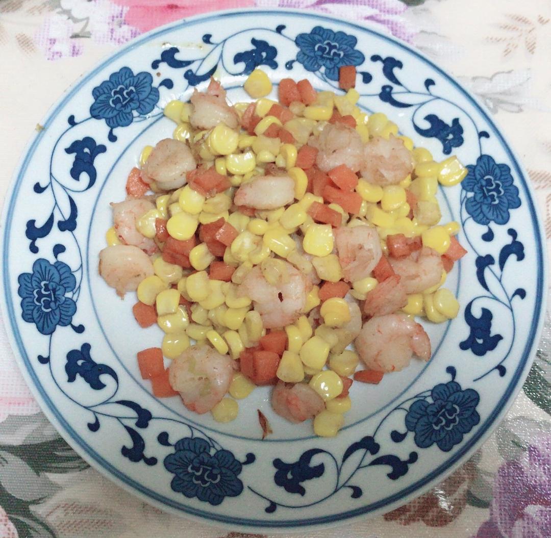 虾仁炒玉米粒