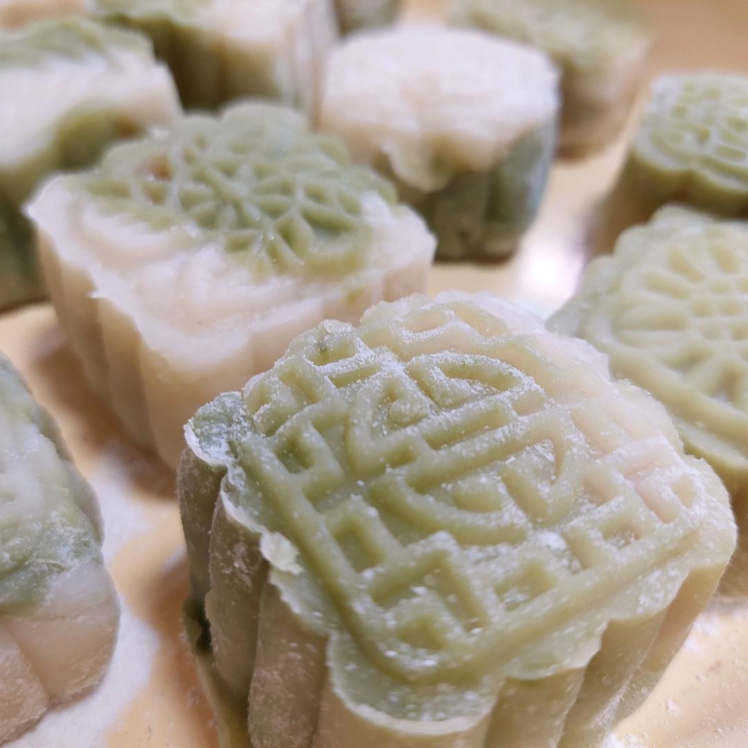 中秋｜清新的抹茶冰皮月饼🌿抹茶控必备‼️
