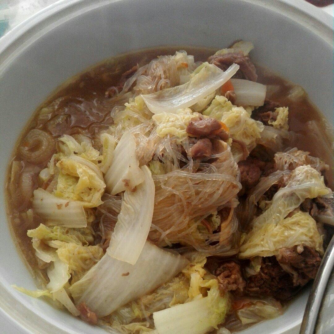 牛肉白菜粉丝锅