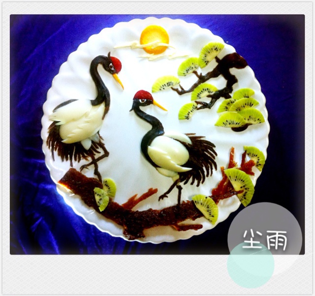 巧用吐司制作国画版创意餐