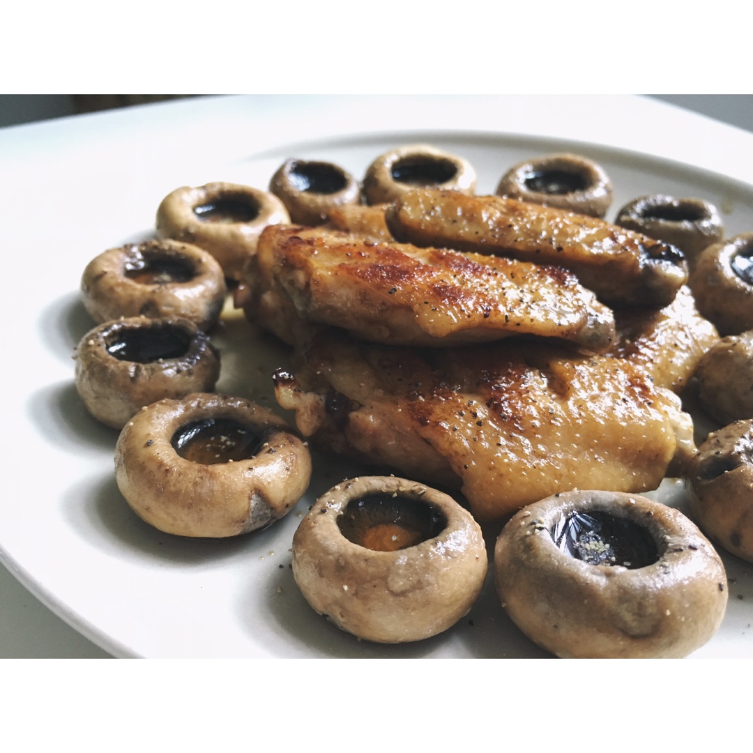 鸡汁煎蘑菇