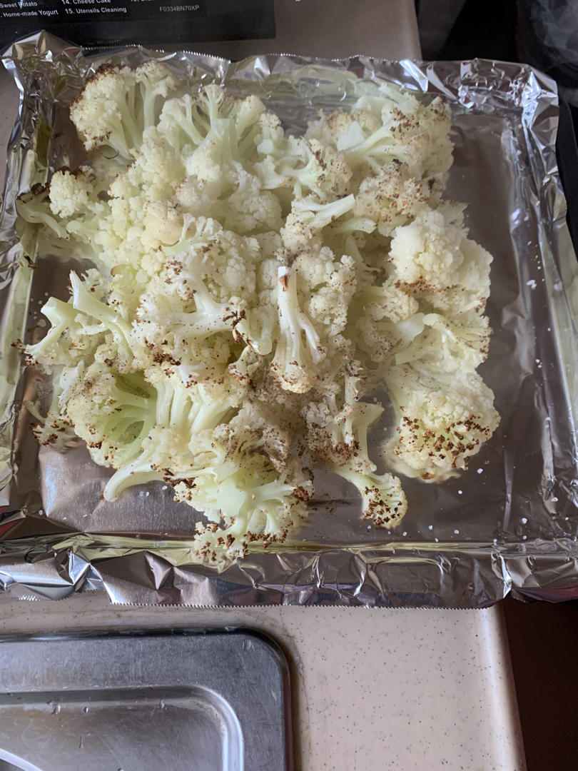 超好吃的低脂烤花菜㊙️做法简单，减脂必备