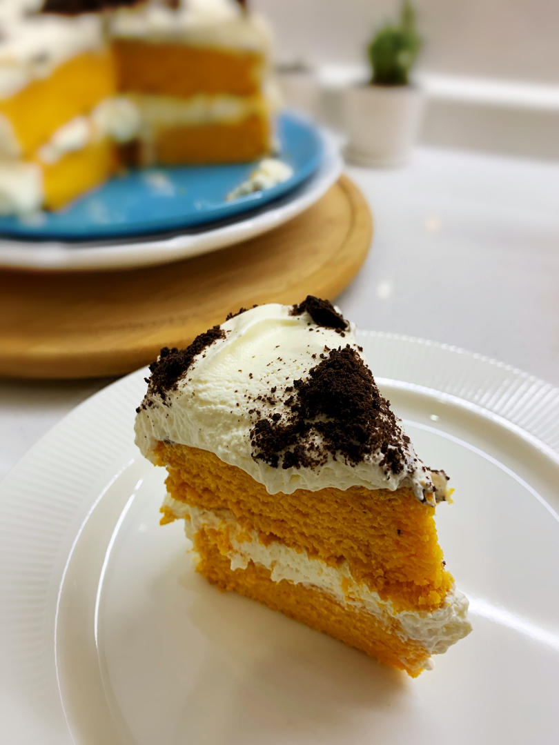 不加一滴水的南瓜蛋糕8寸