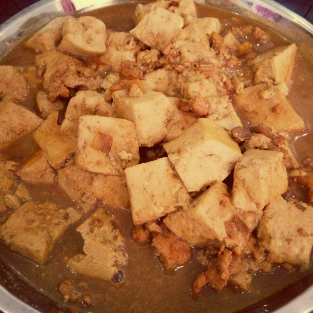 家常红烧肉末豆腐