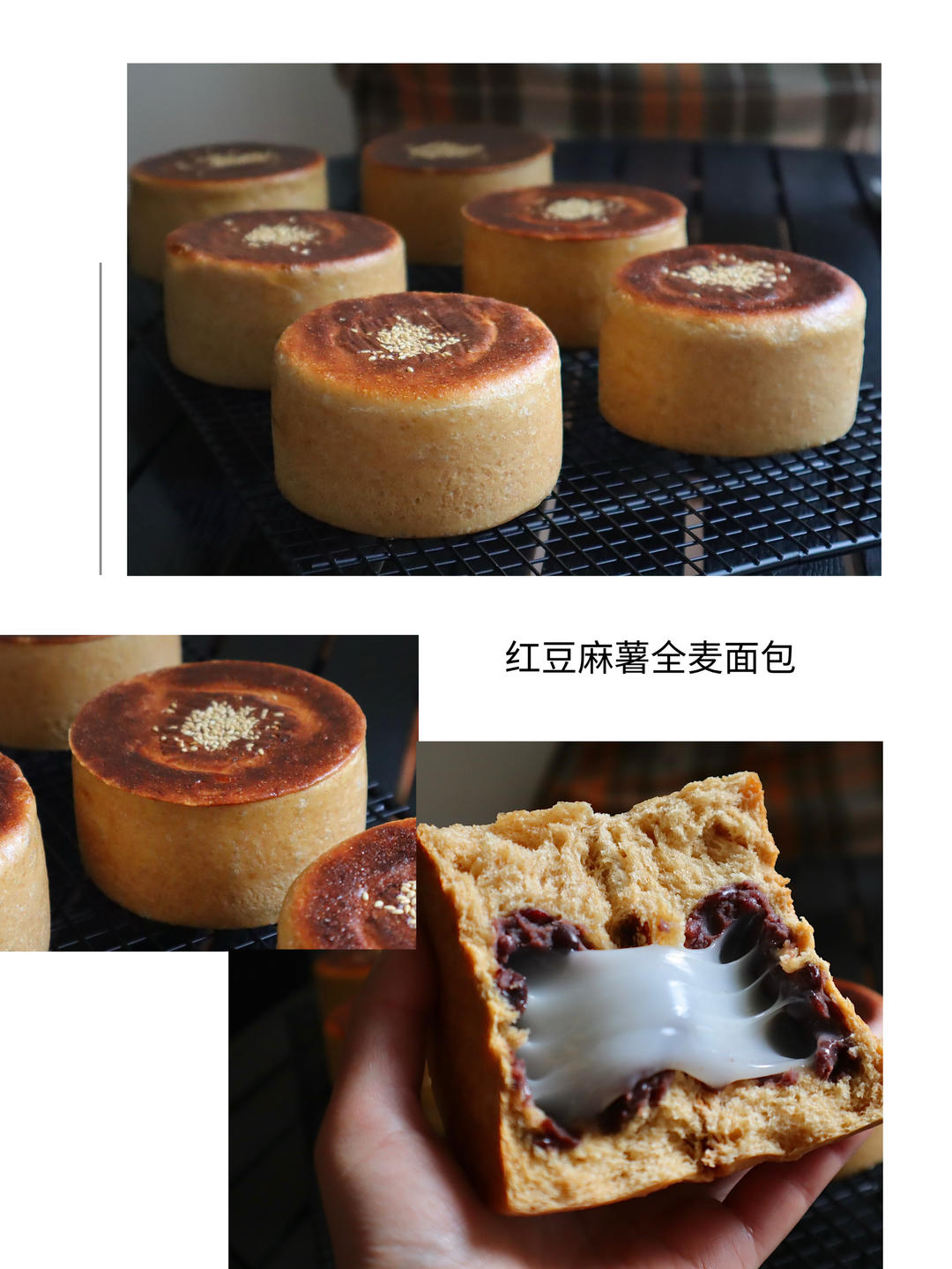 红糖豆沙面包（波兰种）