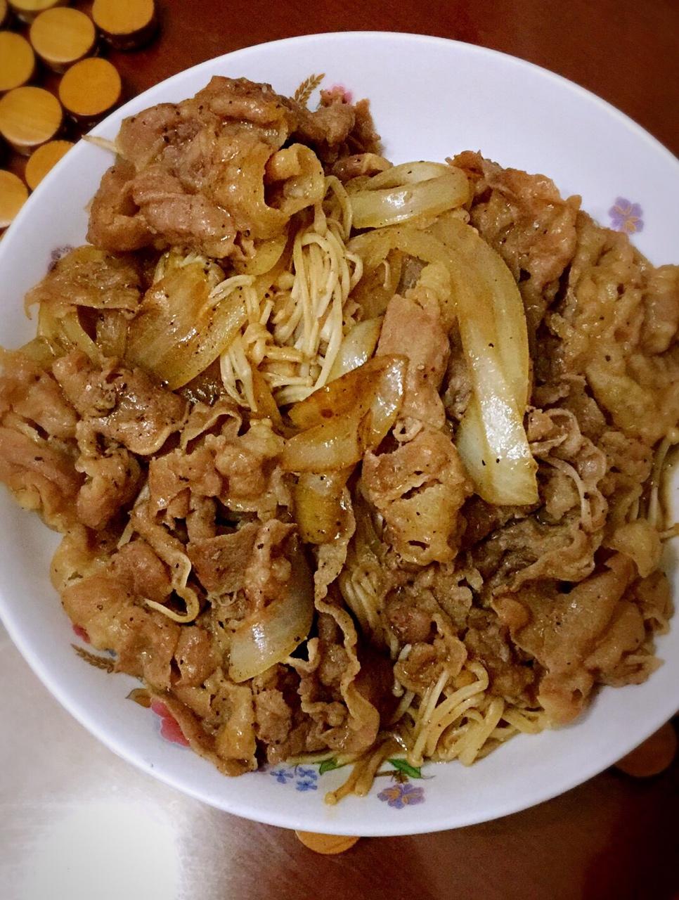 老丁的私房菜-金针菇肥牛