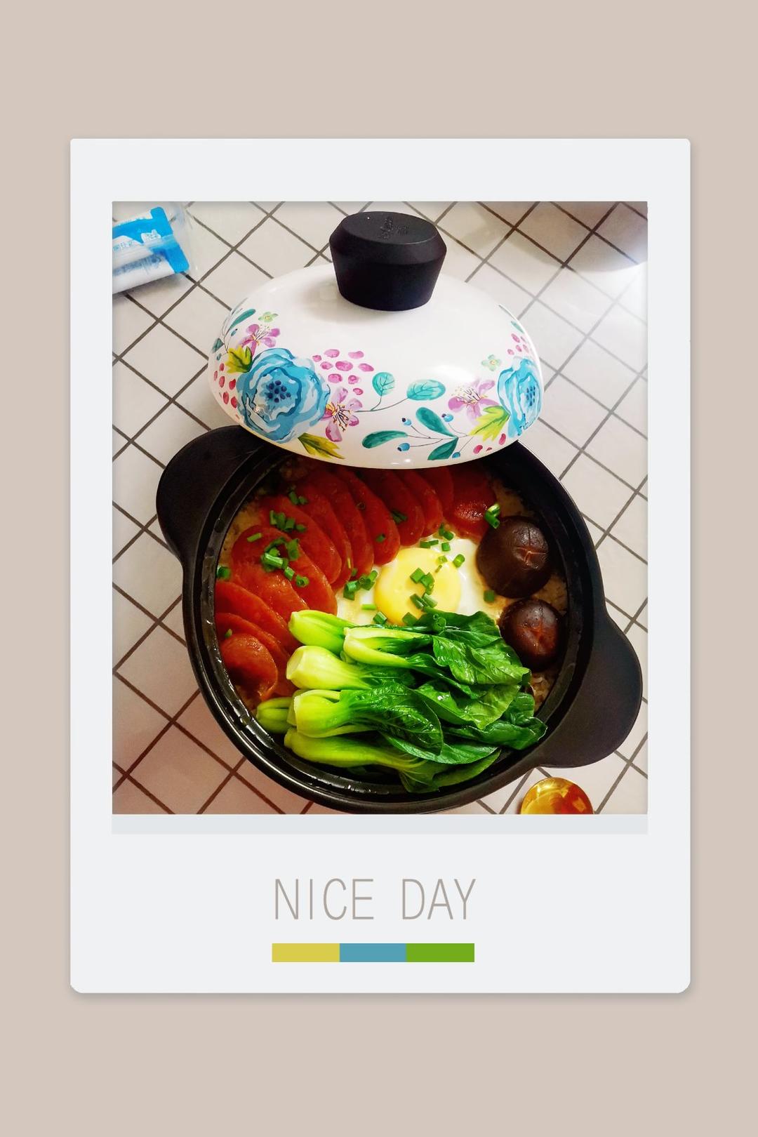 香喷喷的🍲腊肠煲仔饭（砂锅版）超简单神速