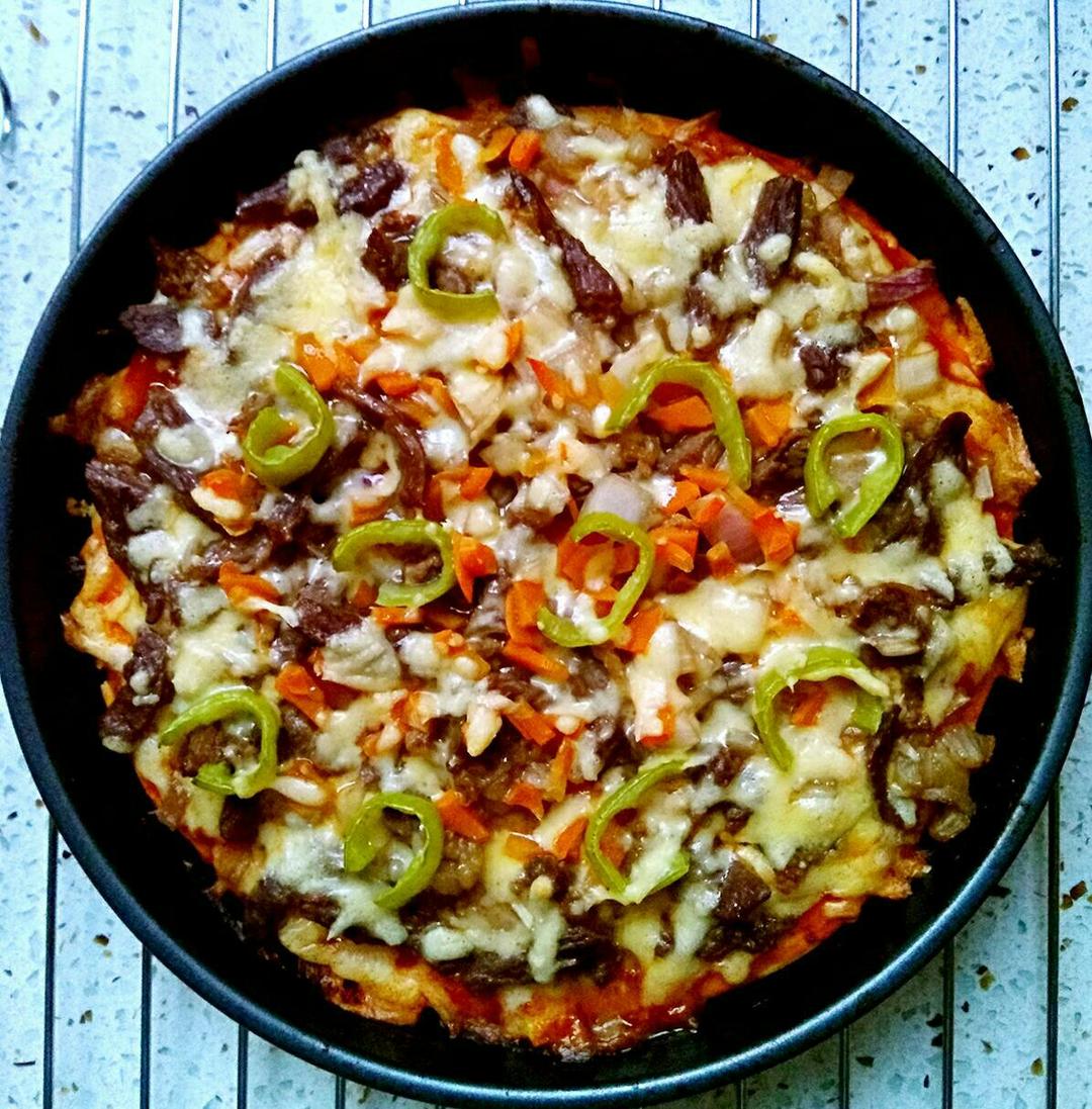 黑椒牛肉厚底披萨